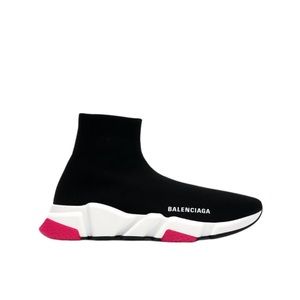 Authentic Balenciaga Women’s Black & Pink Speed Knit Trainers Sneakers Size 41